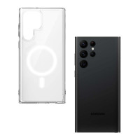 Magnetic Back Cover Magsafe Case Διάφανη Θήκη Samsung Galaxy S25 Ultra Clear