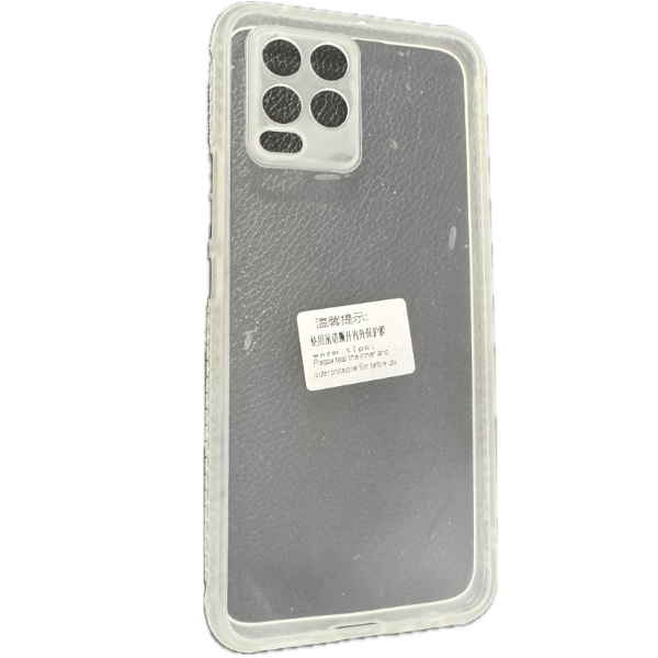 Θήκη Ενισχυμένης Σιλικόνης Transparent Back Cover με μαύρα κουμπιά για Realme 8/ 8 Pro Clear