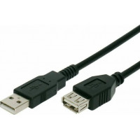 Extension Cable OMEGA AM-AF 3M Μαύρο (OUAFB3)