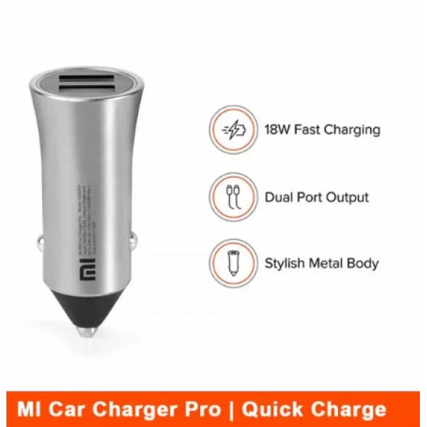 Φορτιστής Αυτοκινήτου Xiaomi Mi Car Charger 18W Pro - Quick Charge