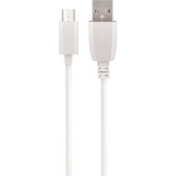 Maxlife Φορτιστής με Θύρα USB-A και Καλώδιο micro USB Λευκός (MXTC-01)