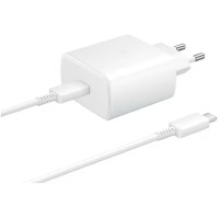Samsung Fast Travel Φορτιστής 45W USB με Καλώδιο Type-C to Type-C White