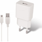 Maxlife Φορτιστής με Θύρα USB-A και Καλώδιο USB-C Λευκός (MXTC-01)