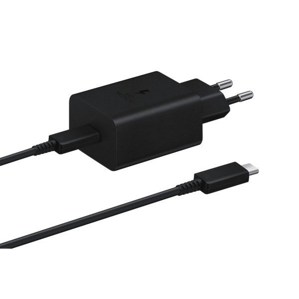 Samsung Φορτιστής με Θύρα USB-C και Καλώδιο USB-C 45W Power Delivery Μαύρος