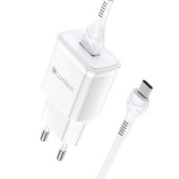 LAMTECH QUICK CHARGER USB3.0 18W WITH TYPE-C CABLE 1M (LAM021998) WHITE