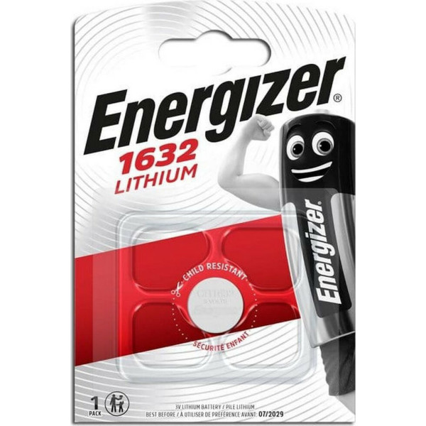 Energizer Lithium Power Μπαταρίες CR1632 1pcs