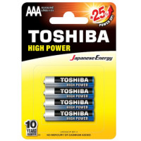 Toshiba High Power Αλκαλικές Μπαταρίες AAA LR03 1.5V 4τμχ