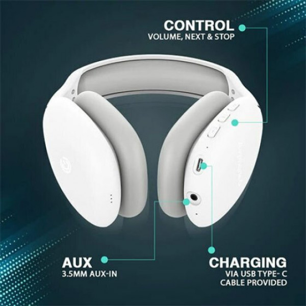 Sonic Gear Airphone 6 Ασύρματα/Ενσύρματα Over Ear Ακουστικά Λευκά