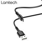 Lamtech Micro USB Charging Cable 1M Μαύρο (LAM439874)