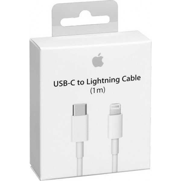 Apple USB-C to Lightning Καλώδιο Λευκό 1m