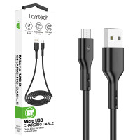 Lamtech Micro USB Charging Cable 1M Μαύρο (LAM439874)