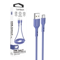 Lamtech USB Type-C Charging Cable 1M Μπλε (LAM446803)