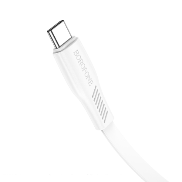 Borofone BX85 1m 3A USB σε USB-C / Type-C Καλώδιο δεδομένων φόρτισης Λευκό