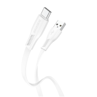 Borofone BX85 1m 3A USB σε USB-C / Type-C Καλώδιο δεδομένων φόρτισης Λευκό