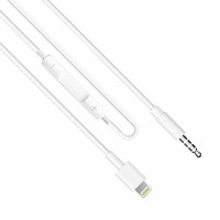 Earldom ET-AUX42 3.5mm to Lightning Cable Λευκό 1m