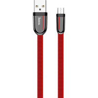 Hoco Braided USB 2.0 to micro USB Cable Κόκκινο 1.2m (U74)