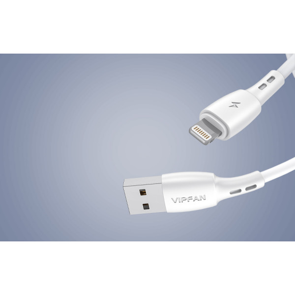 Vipfan Racing X05 USB-A to Lightning Cable Λευκό 2m