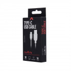 Maxlife Καλώδιο USB ΣΕ TYPE C 1.0 m 3A (OEM001516) Λευκό