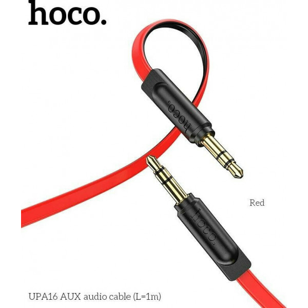 Hoco Cable 3.5mm male - 3.5mm male Κόκκινο 1m UPA16