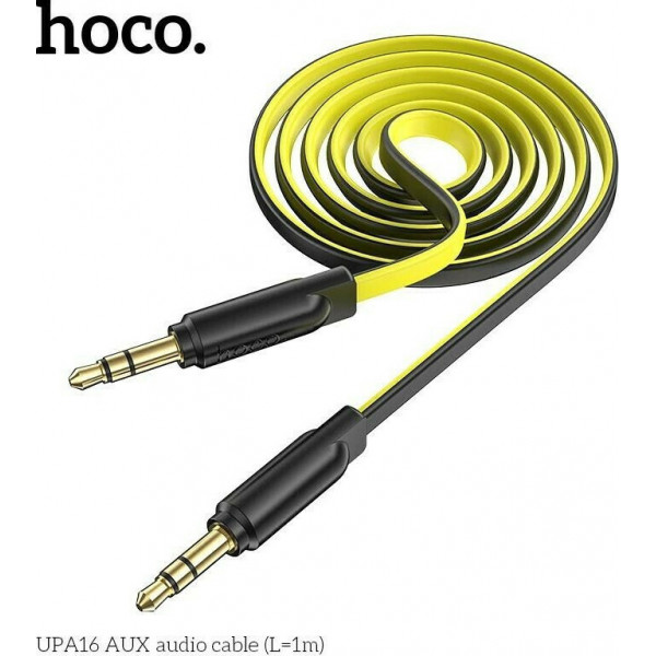 Hoco Cable 3.5mm male - 3.5mm male Κίτρινο 1m UPA16