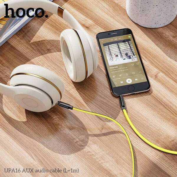 Hoco Cable 3.5mm male - 3.5mm male Κίτρινο 1m UPA16