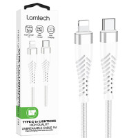  Lamtech HQ Cable TYPE-C to LIGHTNING White 1M (LAM112754)