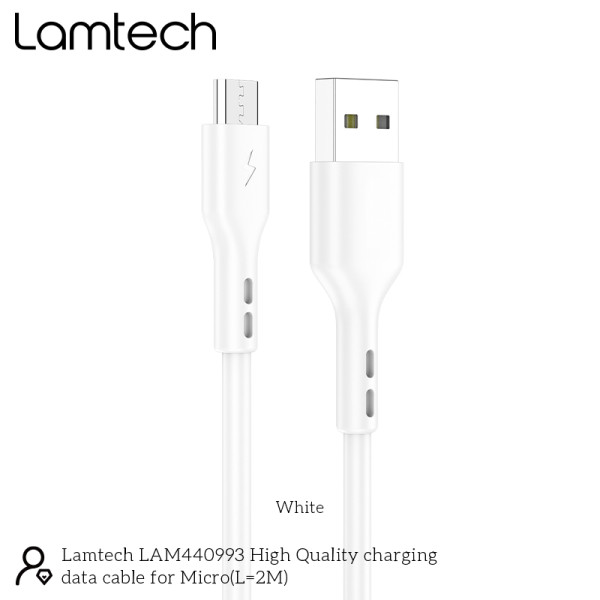 Lamtech Datacable Micro Usb 2m White (LAM440993)