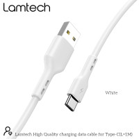 Lamtech Regular USB 2.0 Cable USB-C male - USB-A male Λευκό 1m (LAM442928)