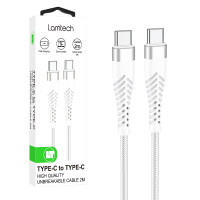 Lamtech HQ Unbreakable Cable Type-c to Type-c  White 2M (LAM023633)