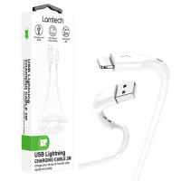 Lamtech Charging & Datacable Lightning 2m White (LAM441013)