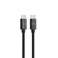 Maxlife USB-C to USB-C Braided Cable 60W 1m MXUC-12 (OEM0101468) Μαύρο