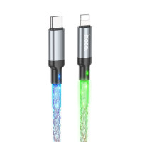 Hoco U112 Shine LED USB-C to Lightning Cable Πολύχρωμο 1m