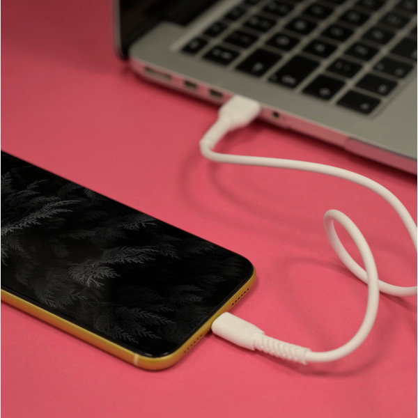 Maxlife Καλώδιο USB σε Lightning 1,0 m 3A (OEM0100857) Λευκό