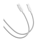 Xiaomi 6A USB-C to USB-C 1m Braided Καλώδιο Λευκό 