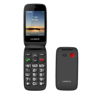  LAMTECH FLIP PHONE 2.8′ DISPLAY WITH BT, FM RADIO, SOS, 1400 mAh, GR MENU FLIP-X BLACK (lam980633)