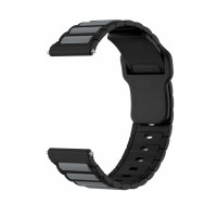 Hoco Watchband WH27 Flexible Series Silicon Strap για Samsung Huawei Xiaomi Vivo OPPO κα 22mm Universal Μαύρο-Γκρι