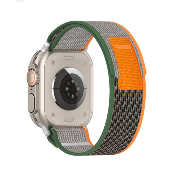 Λουράκι Υφασμάτινο Για Apple Watch 38 / 40 / 41 mm Green/Orange