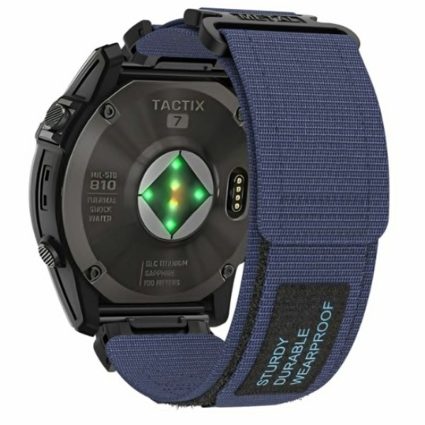 Nylon Λουράκι Υφασμάτινο για Garmin 26mm Blue