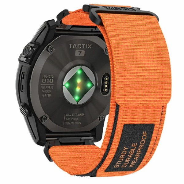 Nylon Λουράκι Υφασμάτινο για Garmin 26mm Orange