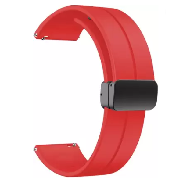 Λουράκι Σιλικόνης - Magnetic Watch Band 22mm Red