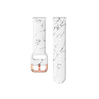 Λουράκι Σιλικόνης 22mm Με Σχέδιο White Marbel