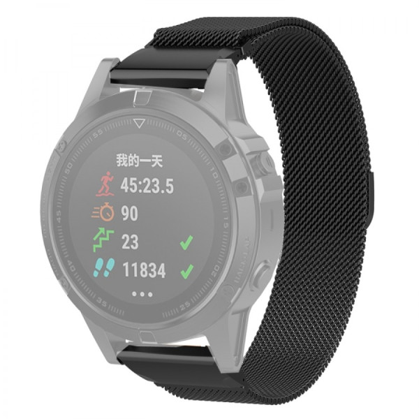 Λουράκι Milanese Stainless Steel Για Garmin Fenix 6x / 6x pro / 7x Black