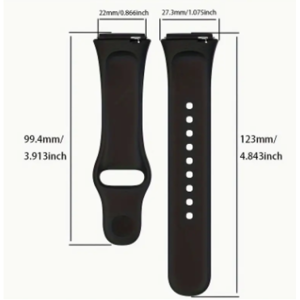 Λουράκι Σιλικόνης Για Xiaomi Redmi Watch 3 Active Black Λουράκι Σιλικόνης Για Xiaomi Redmi Watch 3 Active Black