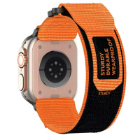 Nylon Λουράκι Υφασμάτινο για Apple Watch 42/44/45/49mm Orange