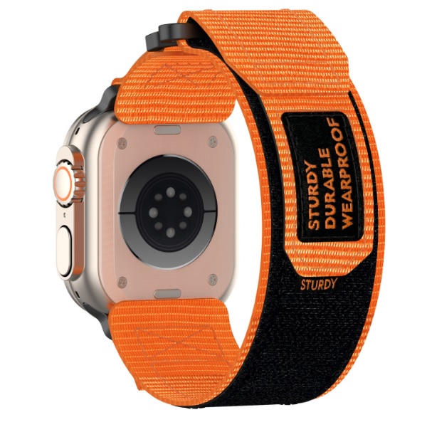 Nylon Λουράκι Υφασμάτινο για Apple Watch 42/44/45/49mm Orange