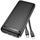 LAMTECH ULTRA-THIN POWERBANK WITH TYPE-C & LIGHTNING CABLES 10000mAh 22.5W BLACK