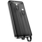 LAMTECH ULTRA-THIN POWERBANK WITH TYPE-C & LIGHTNING CABLES 10000mAh 22.5W BLACK