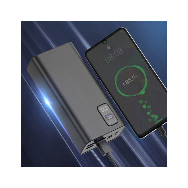 Platinet Power Bank  30000mAh Polymer PD 3.0 QC 3.0 LED Screen Black  