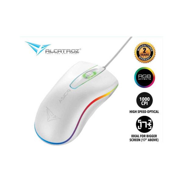 Alcatroz Asic 9 RGB FX Gaming Ποντίκι Λευκό