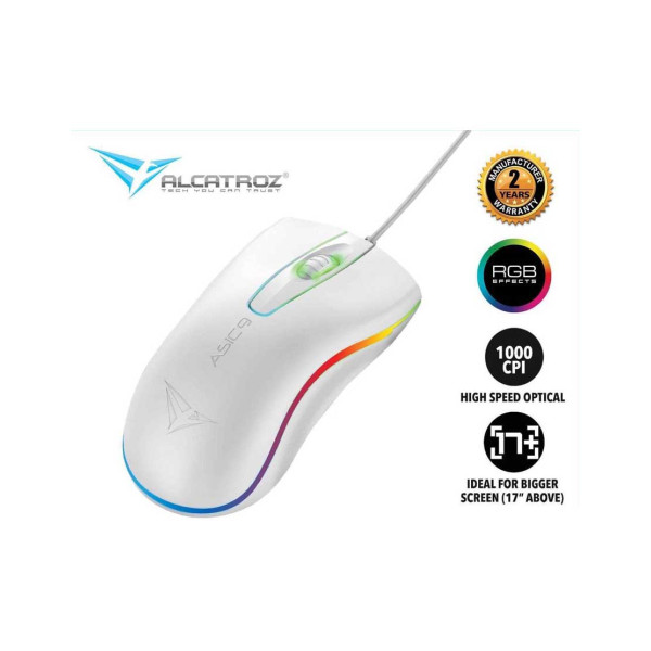 Alcatroz Asic 9 RGB FX Gaming Ποντίκι Λευκό Alcatroz Asic 9 RGB FX Gaming Ποντίκι Λευκό